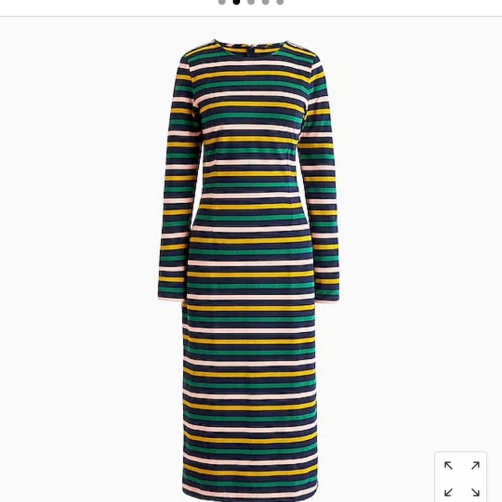 JCrew Stripped Long sleeves dress 6 multiple color